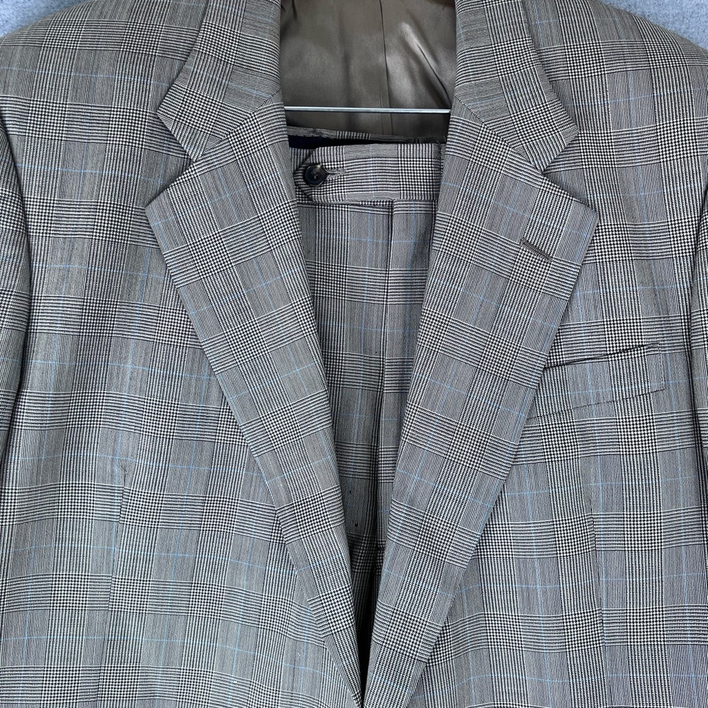 Jos A Bank 2 Piece‎ Suit 45R 37x29 Wool plaid Suit 2Button